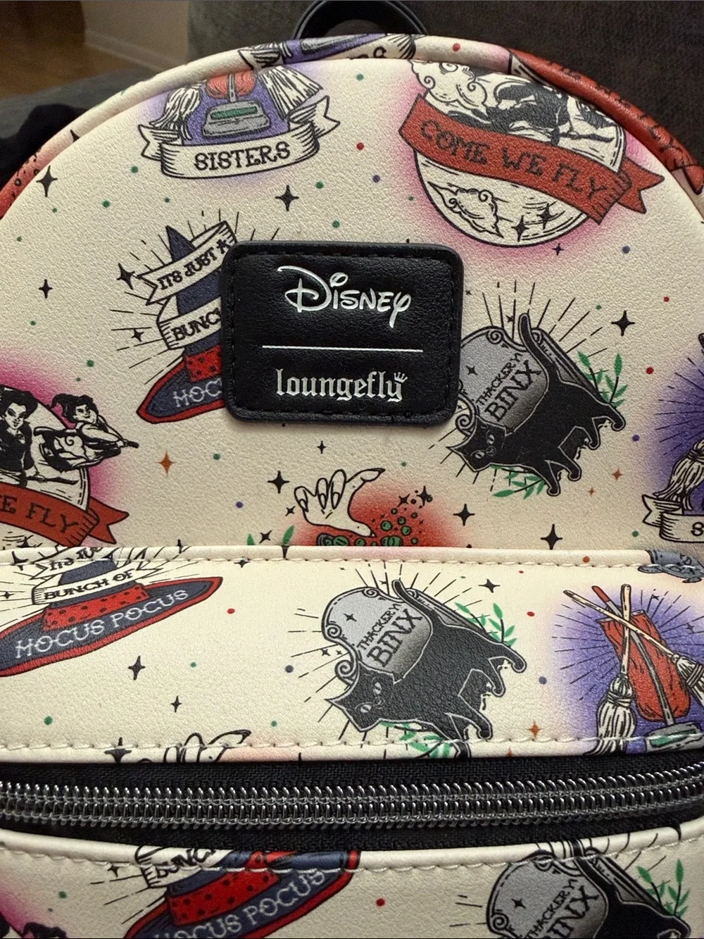 Loungefly Disney Hocus Pocus Icons Tattoo Print Mini Backpack Sanderson Sisters